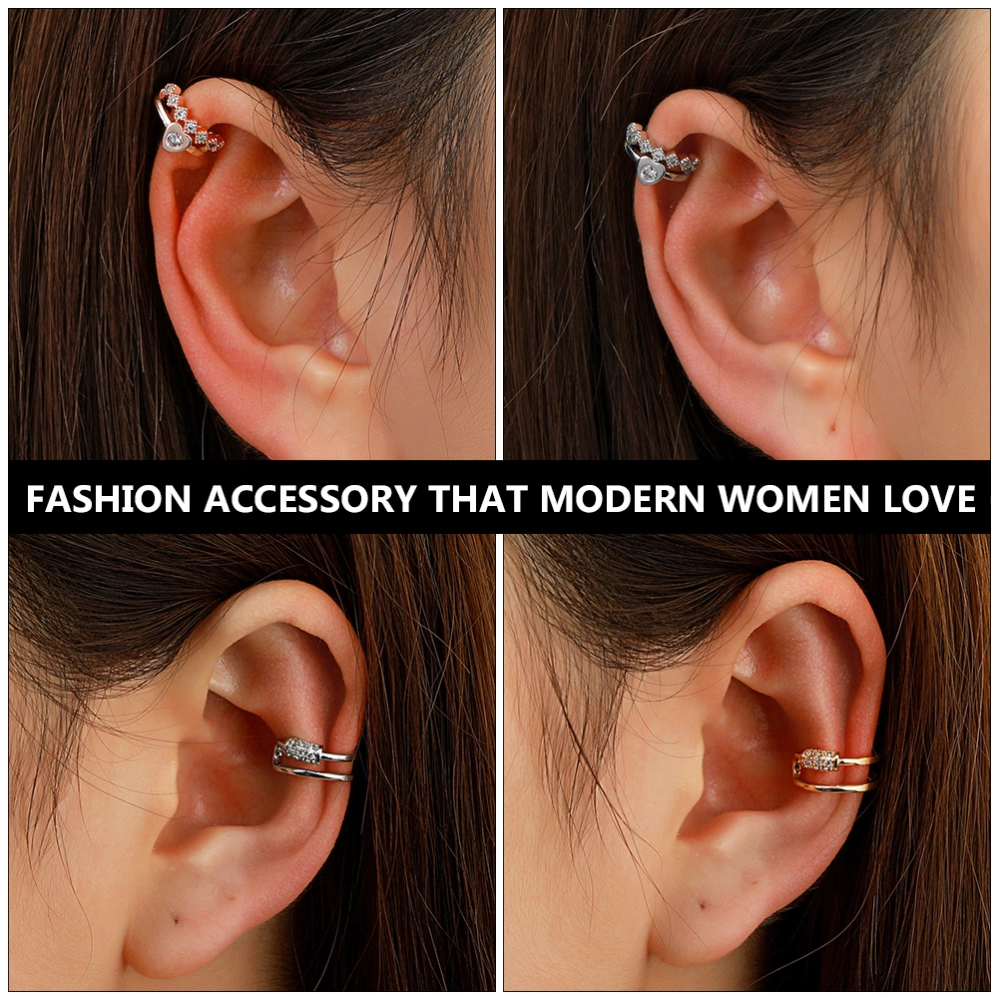 8pcs Fashionable Ear Clips Personalized Creative Earrings Ear Clamps for Women