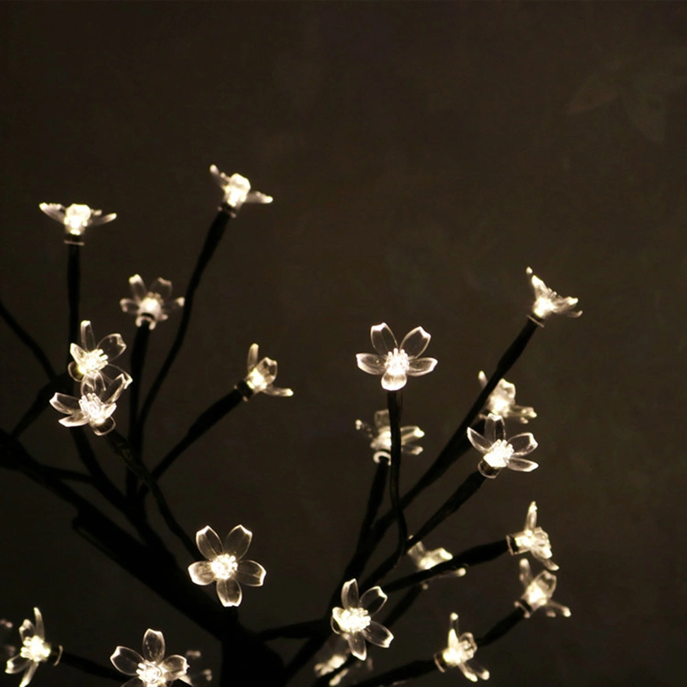 36 LED Decorative Cherry Tree Light Cherry Blossom Bonsai Light Lamp Desk Tree Light for Home Wedding Decoration (Warm White Light)