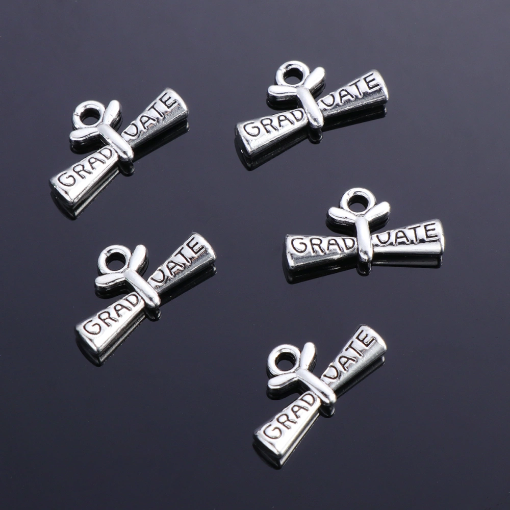 20pcs Mini Charming Dangling Pendants Graduation Ornaments Rolling Diploma Decor