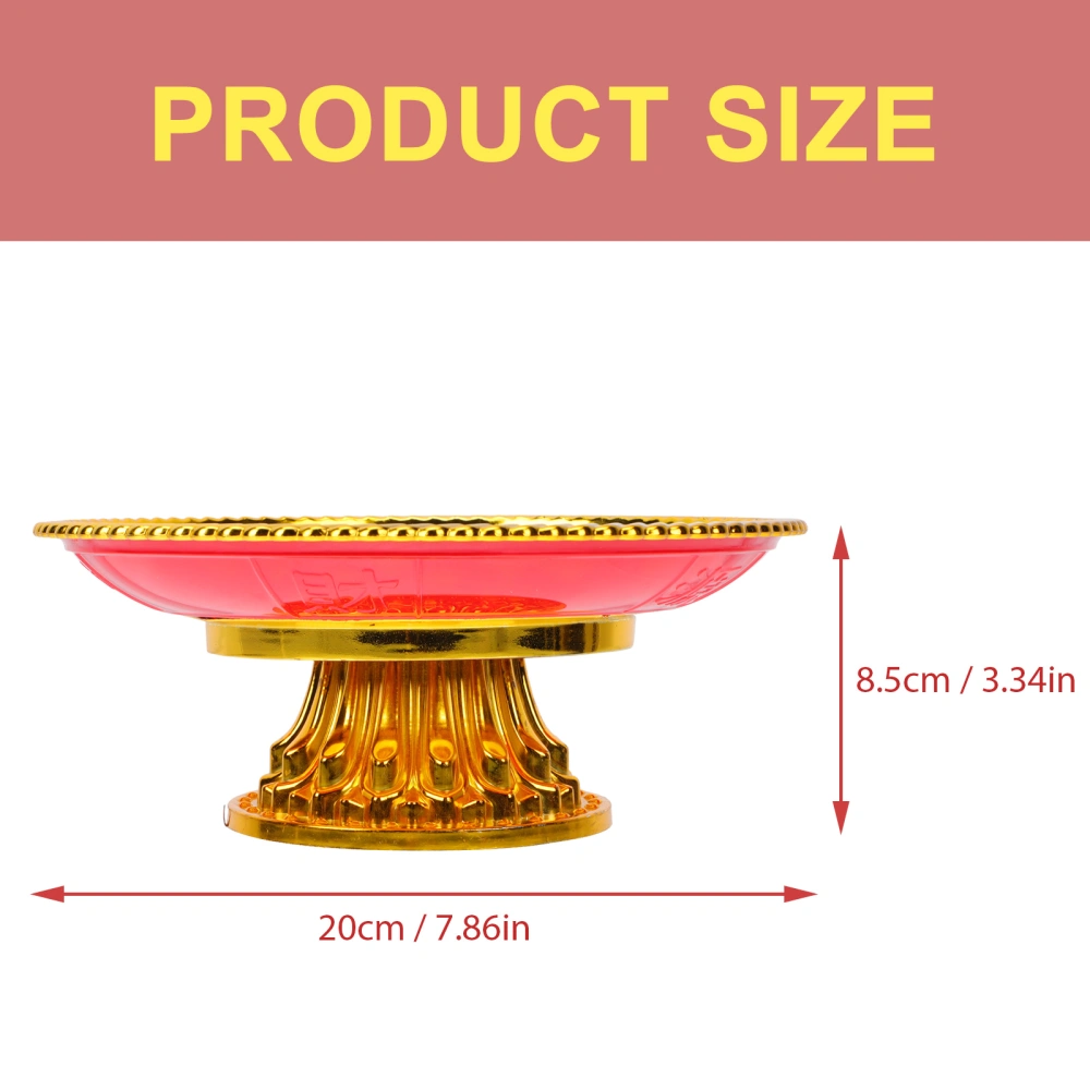 Carving Design Buddhist Offering Plate Plastic Buddhist Sacrifice Accessories