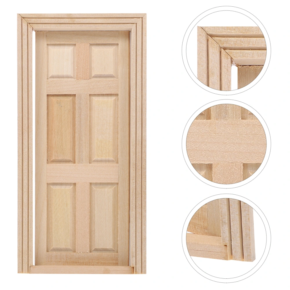 Mini Doll Furniture Adorable Wood Door DIY Luxurious Villa Door Accessories