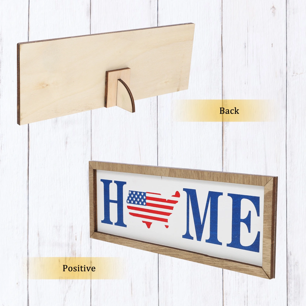 Patriotic Wood Sign Decor Independence Day Wooden Sign 4th of July Wood Sign