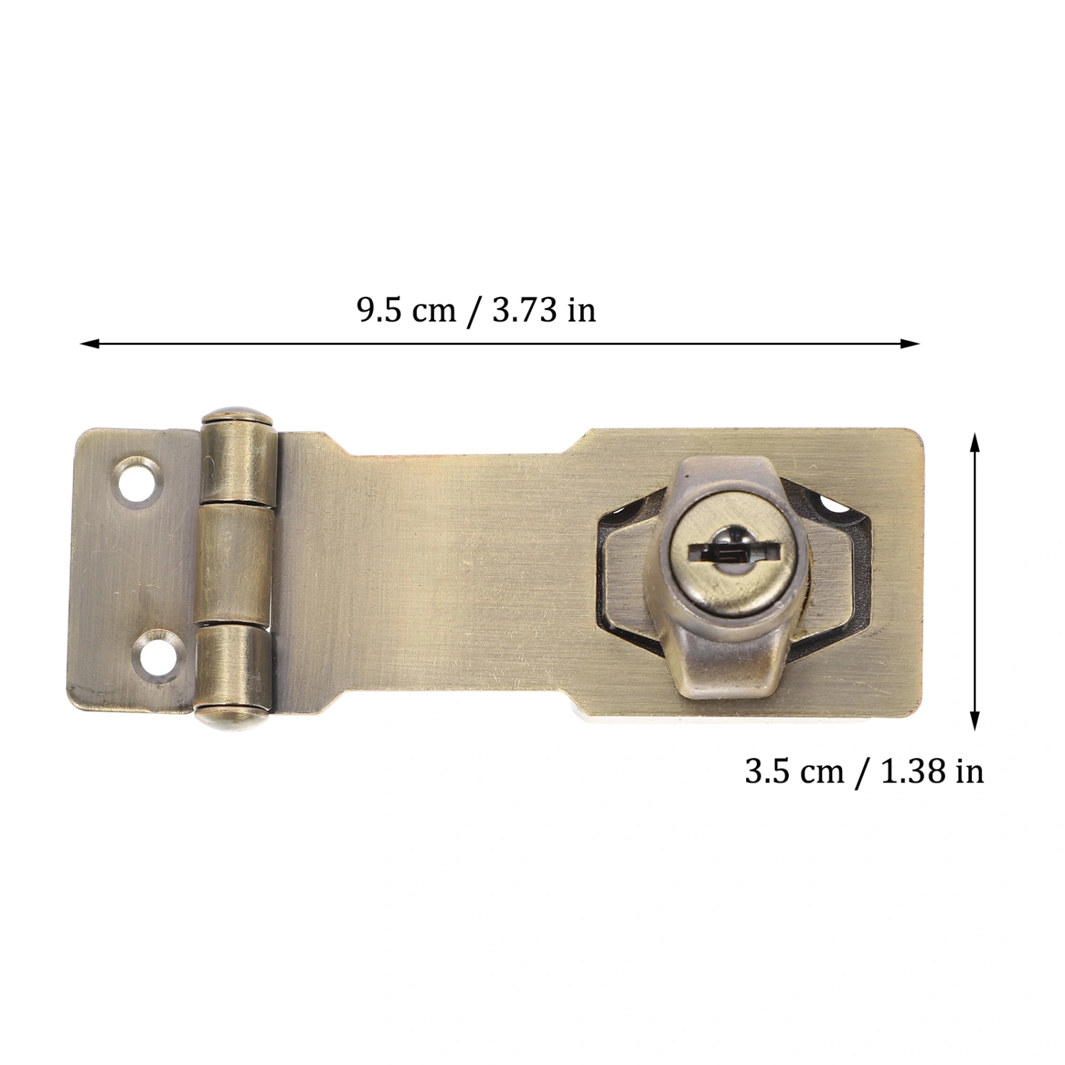Lockable Deadbolt Hasp Anti-theft Keyed Deadbolt Hasp Lock for Cabinet Drawer