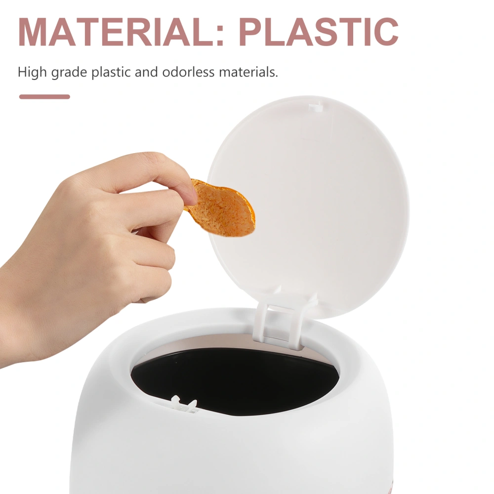 Desktop Plastic Trash Can Creative Wastebasket Rubbish Storage Bin for Home