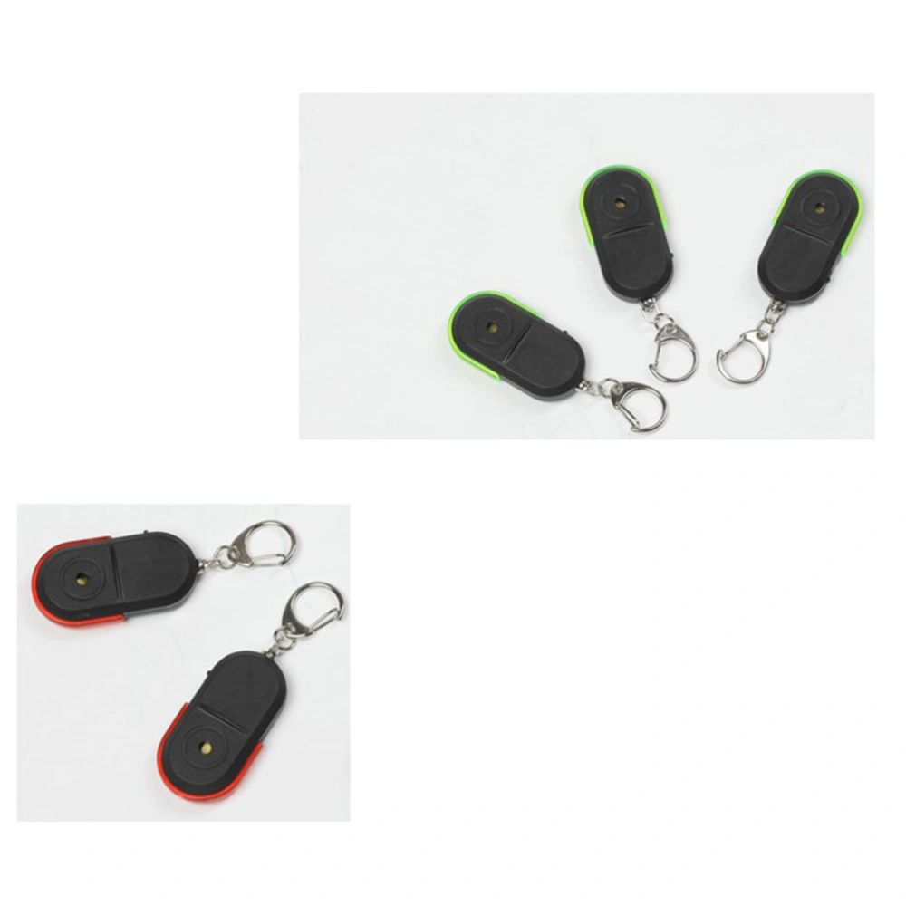 Wireless Anti-Lost Whistle Key Locator Keychain Finder with Alarm and LED Light (Red)