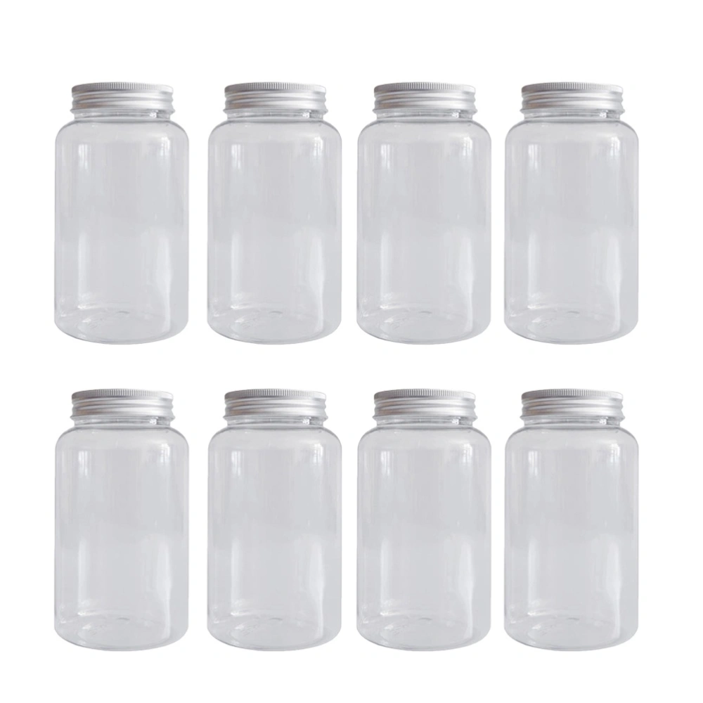 10pcs Food-grade Plastic Bottles Thicken Plastic Bottles Large Capacity Milk Bottle (Transparent)