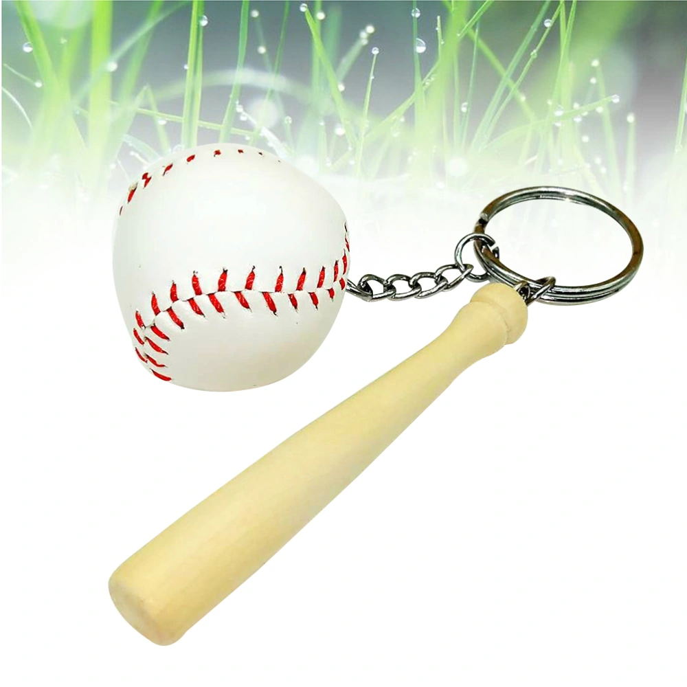 Baseball Keychain Sports Softball Key Ring Charm Pendant Decorative Key Chain Bag Pendant Size L