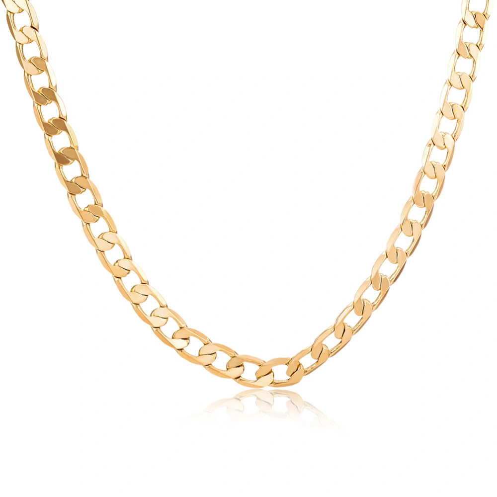 Men's Fashion Classic Luxury Golden Necklace Curb Chain Thick Link (XL0024-J-M)