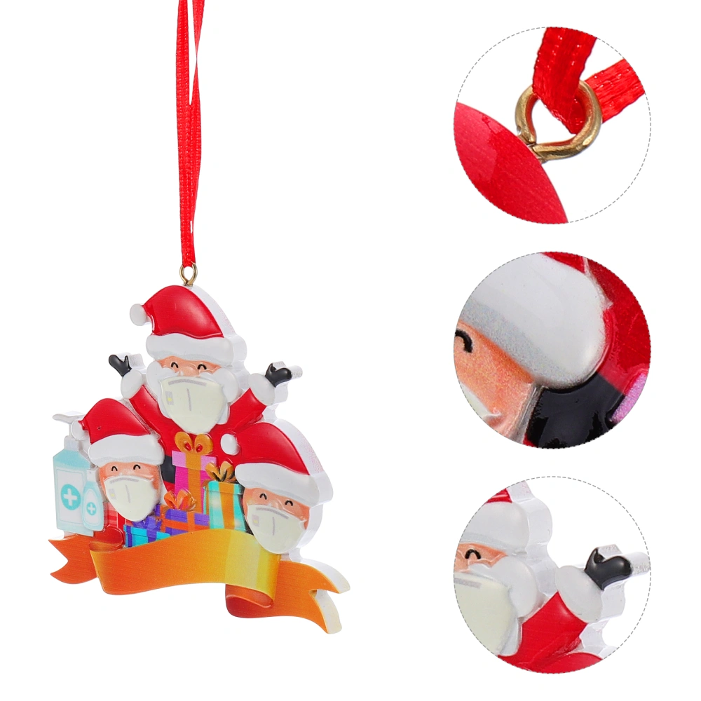 1pc Santa Claus Resin Christmas Pendant Christmas Decorations Hanging Pendants