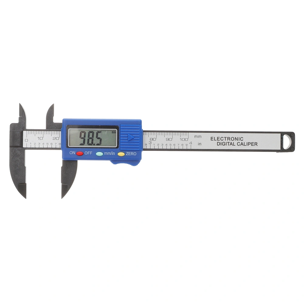 0-100mm 4inch LCD Digital Electronic Carbon Fiber Vernier Caliper Gauge Micrometer (Blue)