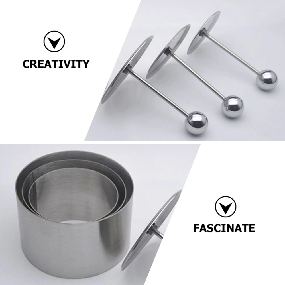 Stainless Steel Cold Dish Moulding Mold and Presser Tools Dessert Mold for Cooking