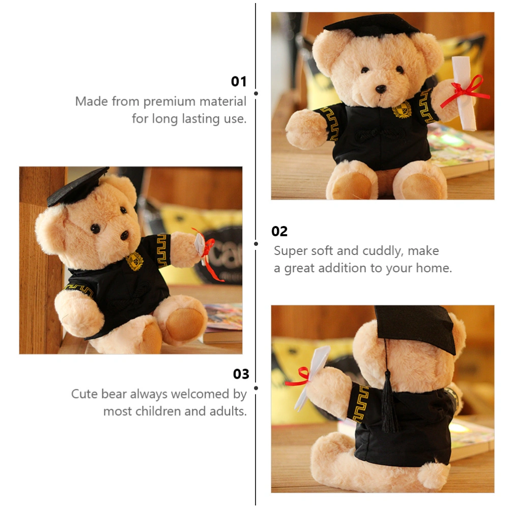 1pc Stuffed Bear Doll Cartoon Senior Year Doctorial Hat Bear Plush Doll