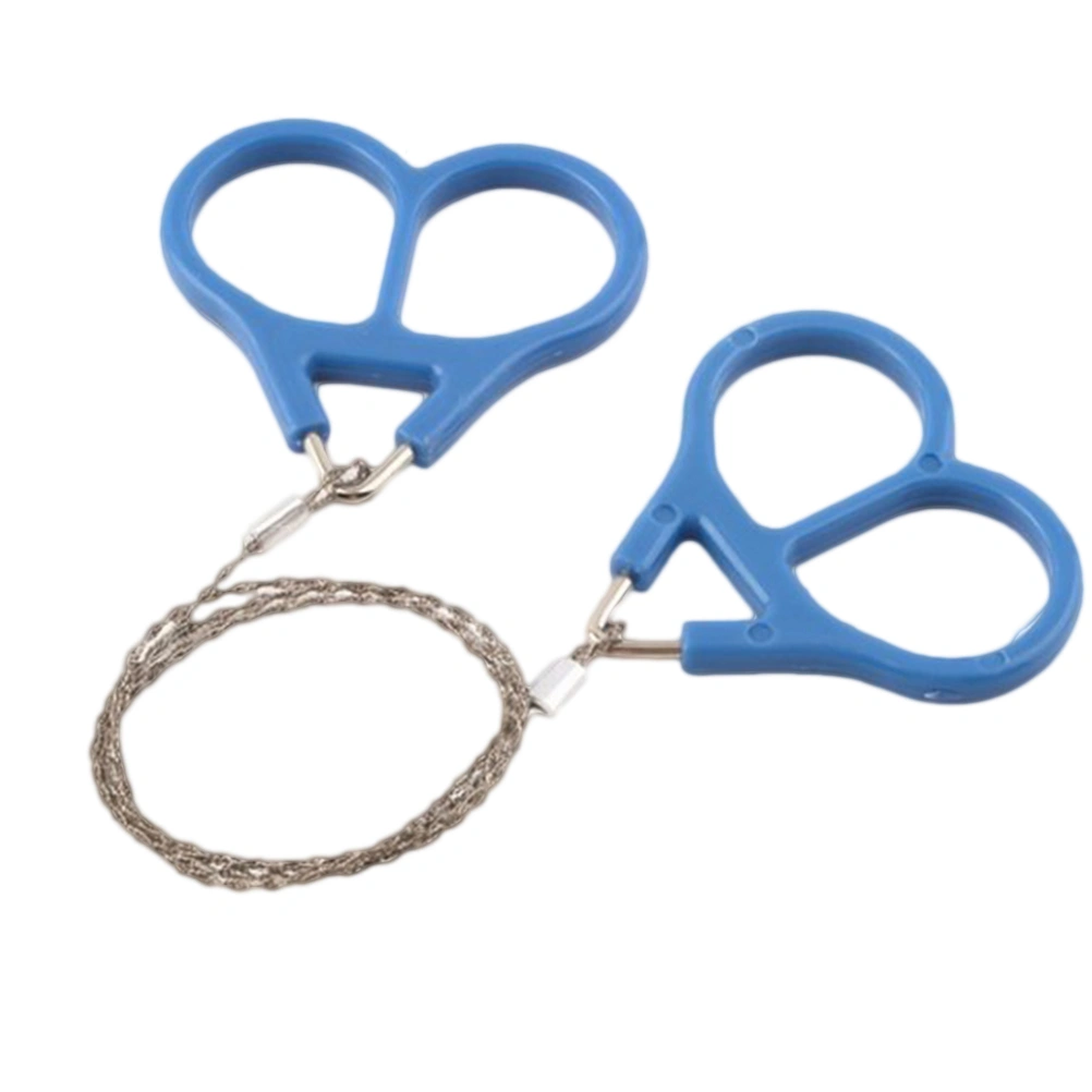 2 Pcs Pocket Wire Stainless Steel Ring Scroll Outdoor Travel Camping Hiking Hunting Emergency Survive Tool with Finger Handle for Cutting