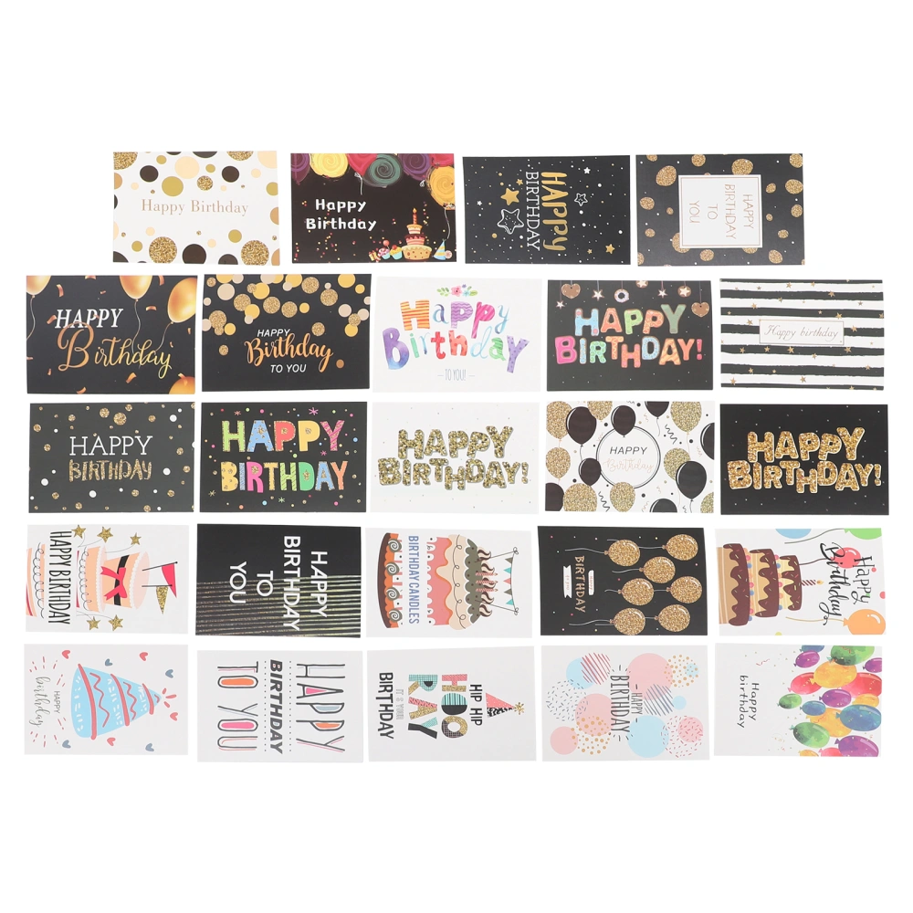 24 Sets Birthday Blessing Cards Birthday Party Invitation Cards with Envelopes