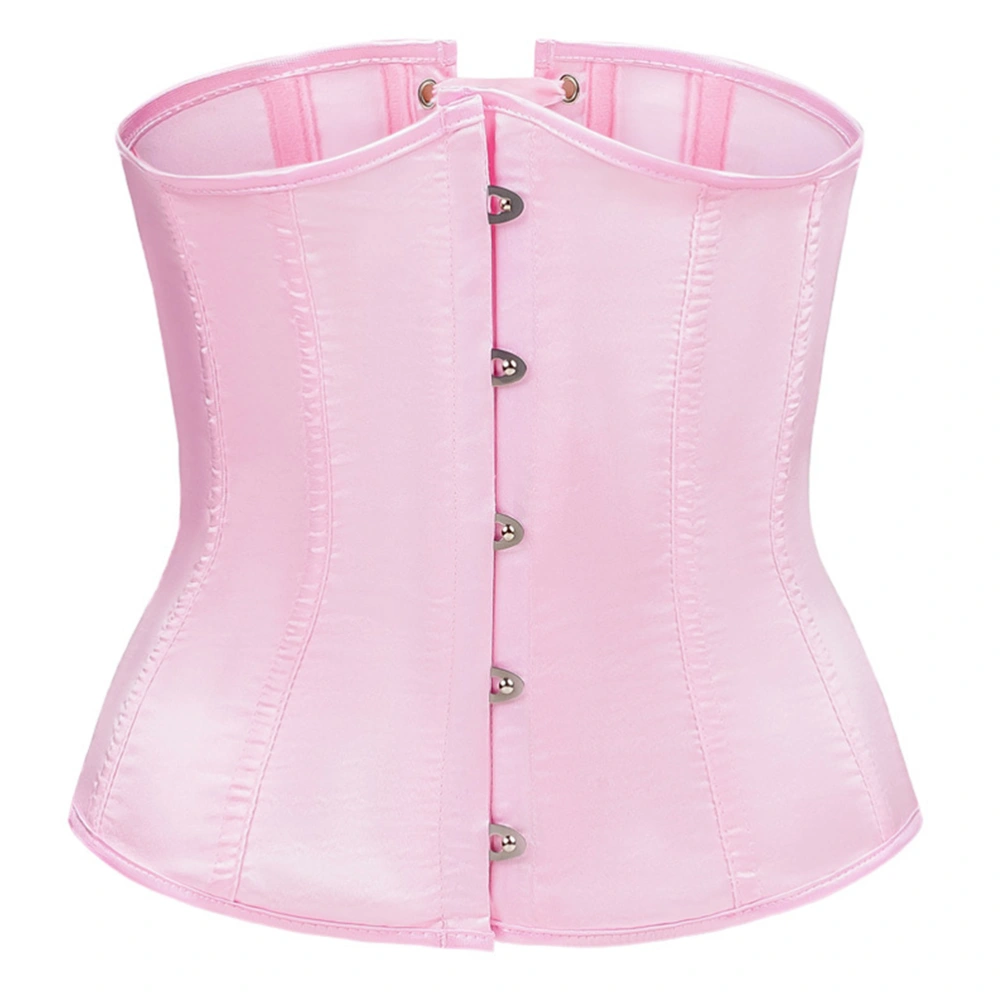 1 Set Pink Shapewear Modern Overbust Corset Bustier Bodyshaper for Women