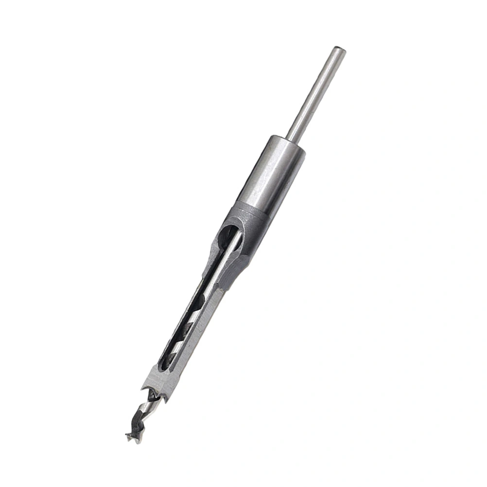 8mm Square Hole Self Centering Hinge Drill Bit Hole Puncher Wood working Tool (Silver)