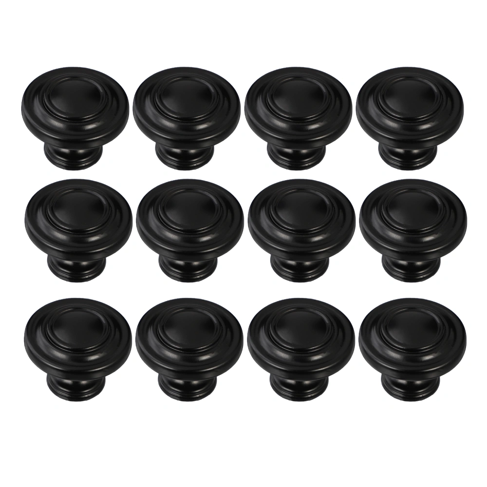 12pcs Cupboard Knobs Solid Zinc Alloy Handles Round Pull Knobs for Drawer Door