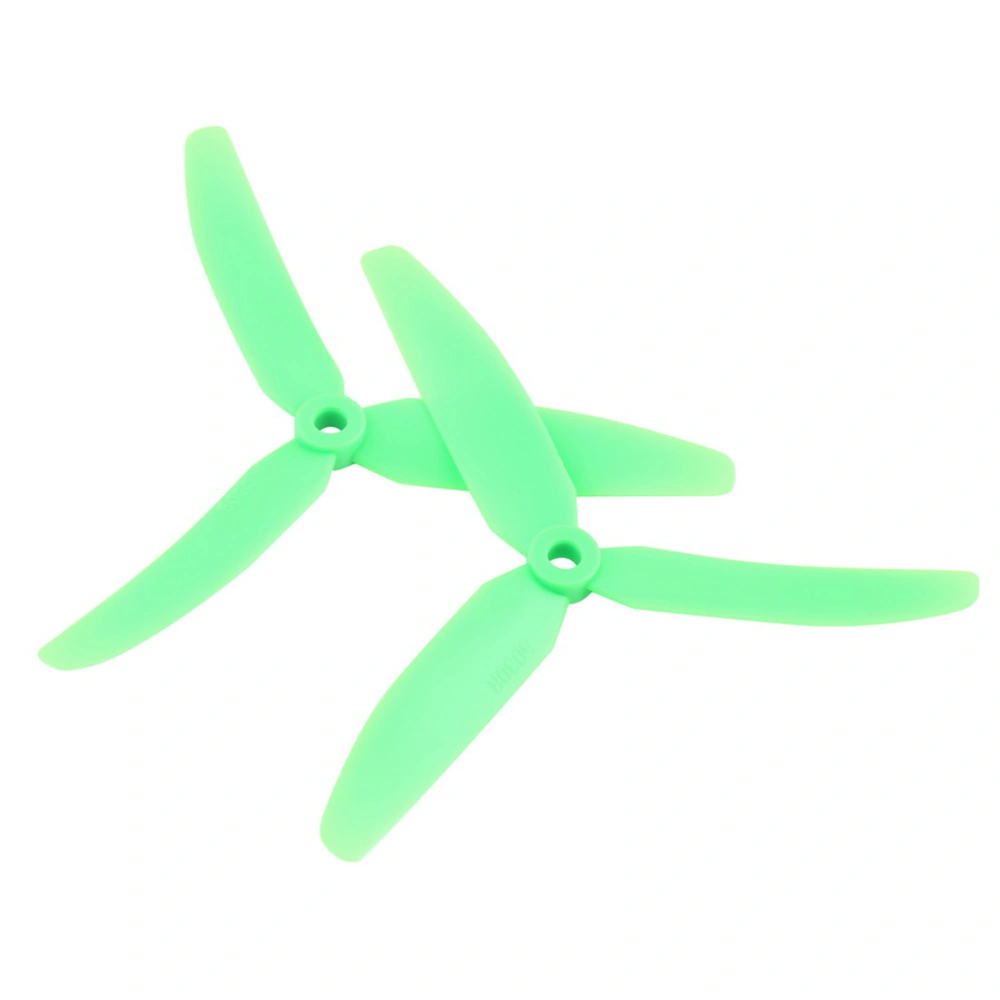 A Pair of 5030 5030R 5x3" 3-Blades CW CCW Propellers for RC Quadcopter Multicopter Airplane (Green)