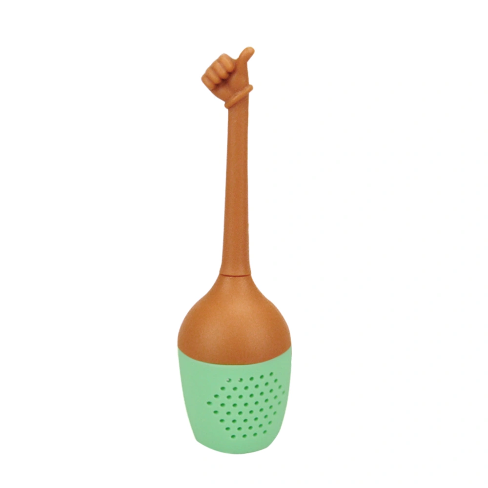 Silicone Tea Infuser Tea Leaf Strainer Gesture Tea Filter Diffuser with Handle (Thumbs up)