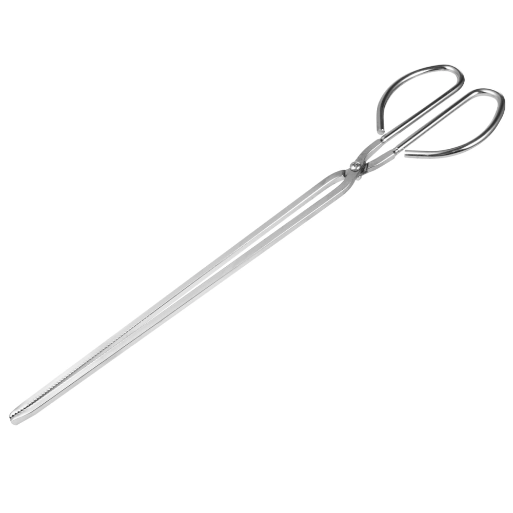 Stainless Steel Tongs Anti-scalding Forge Tongs Kitchen Accessories (Silver)