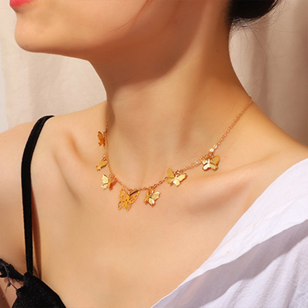 Hollow-Out Necklace All-Match Neck Chain Designed Neck Pendant Fashion Neck Jewelry Golden