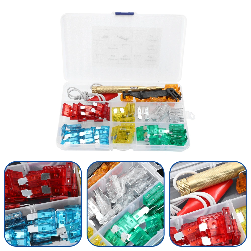 1 Set Car Fuse Assortment Kit Car Fuse Kit Automotive Fuse Kit Blade-Type Fuse