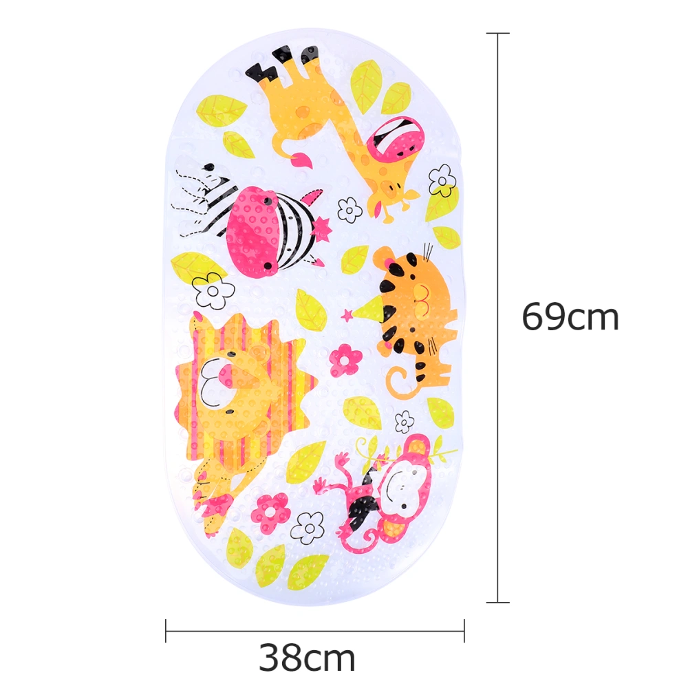 1PC Creative Cartoon PVC Toilet Suction Cup Floor Mat Bathroom Bathtub Nonslip Pad