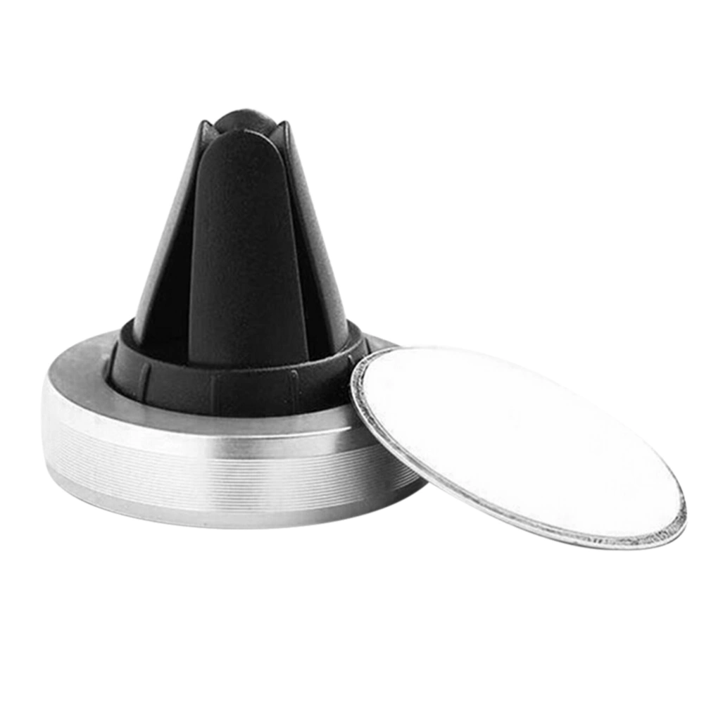 Car Phone Mount Universal Air Vent Magnetic Car Cell Phone Mount Holder Stand (Silver)