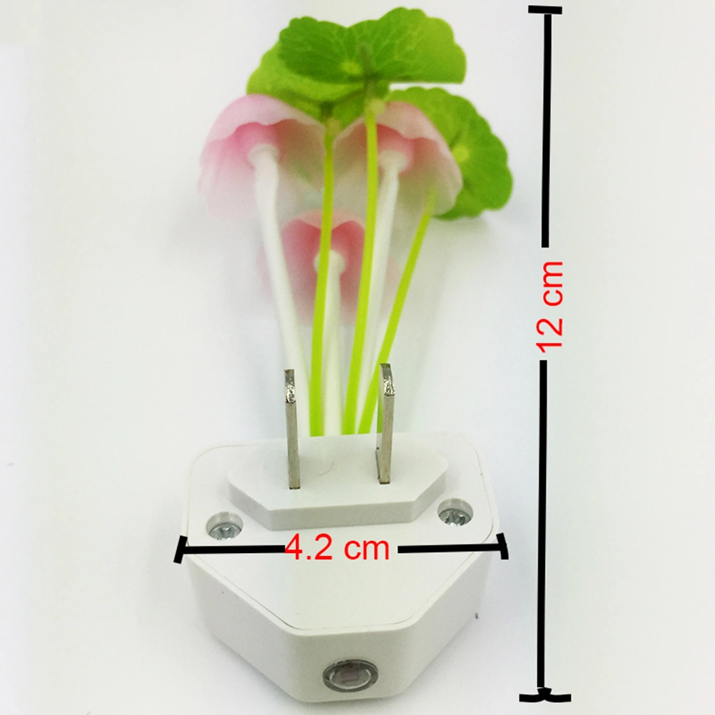 LED Wall Night Lights Mushroom Plants Style Sensor Lamp for Kids Sleeping with EU-plug