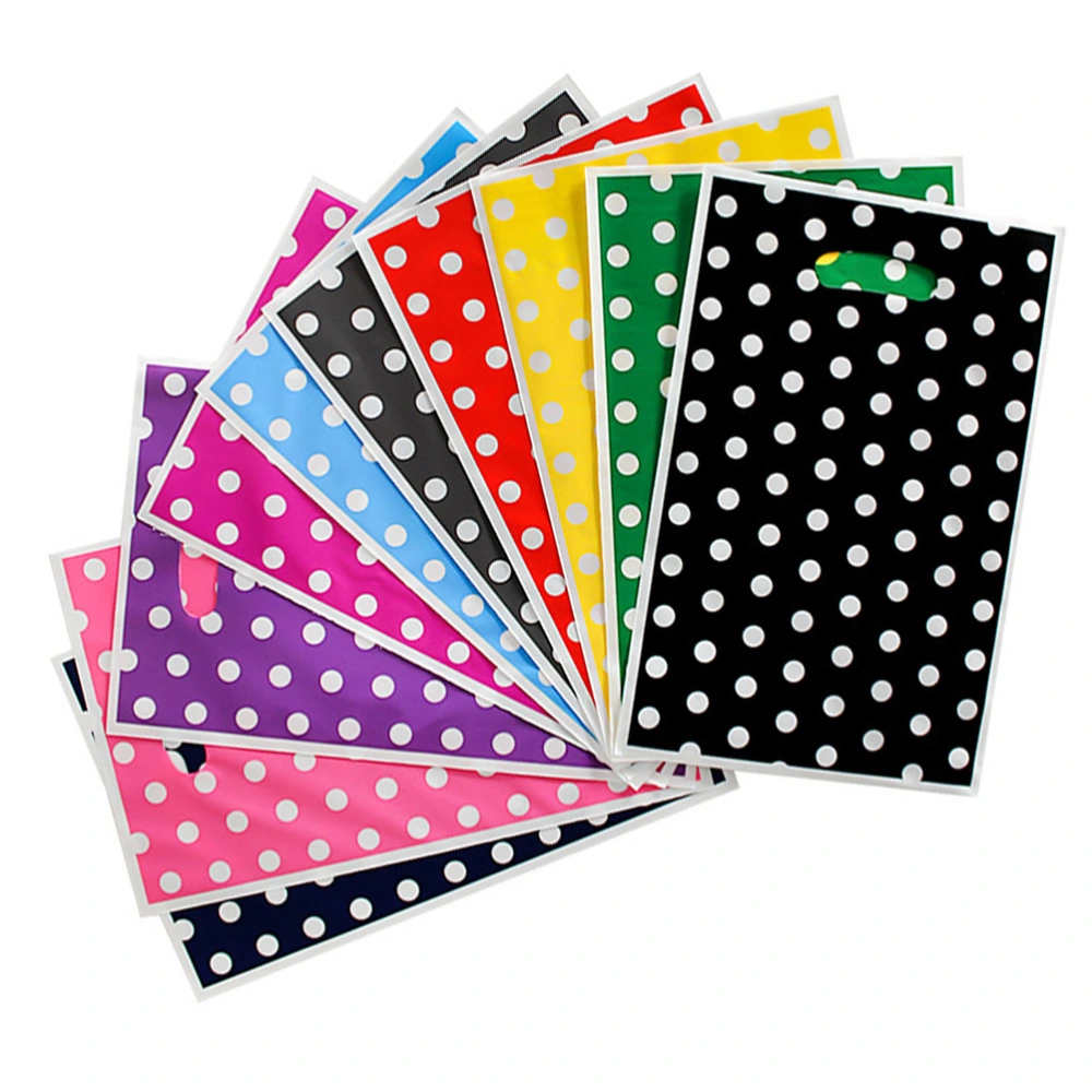 100pcs Gift Pouch Dot Printing Gift Bags Decorative Party Favor Bags Funny Treat Bags Packing Tote Bags (Mixed Color)