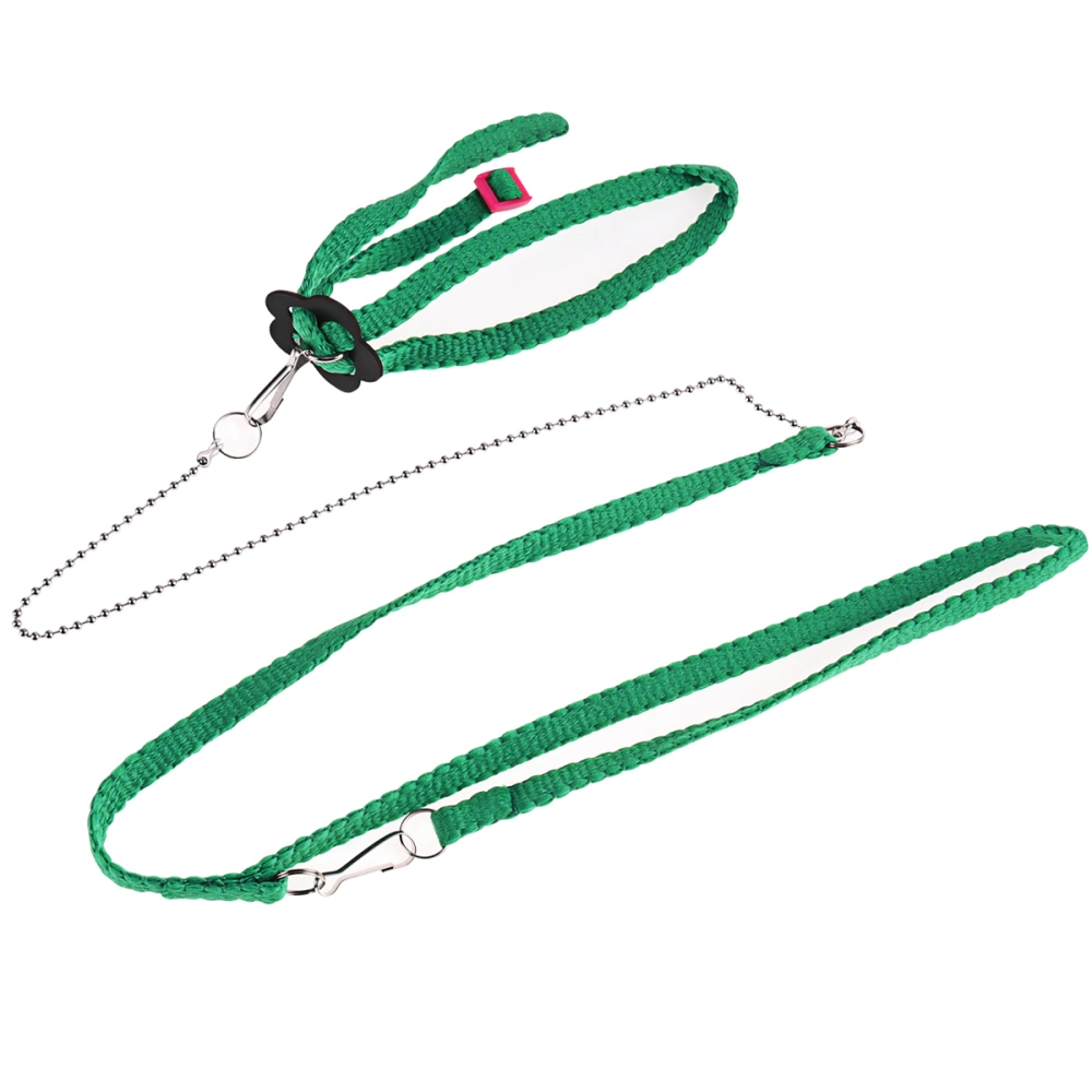 1.2M Adjustable Reptile Lizard Harness Leash for Outdoor Walk (Green)