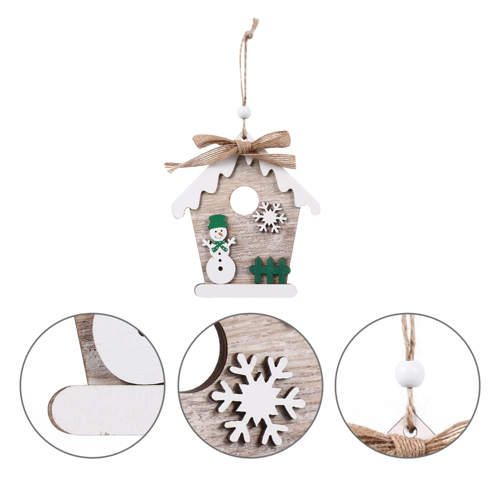 Creative Hanging Pendant Wooden Xmas Tree Adornment Party Decorative Supplies