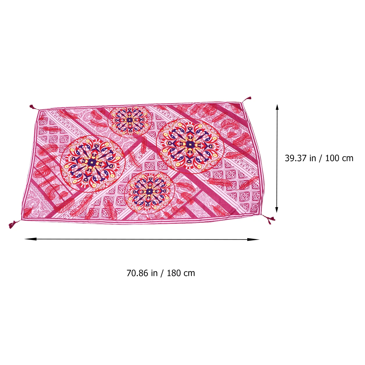 1Pc Women Bohemian Beach Towel Polyester Shawl Lady Sarong Wrap Swimwear Cover