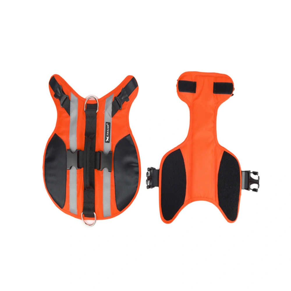 1Pc Puppy Outdoor Swimwear Vest Portable Pet Dog Safety Vest Size XL(Orange)