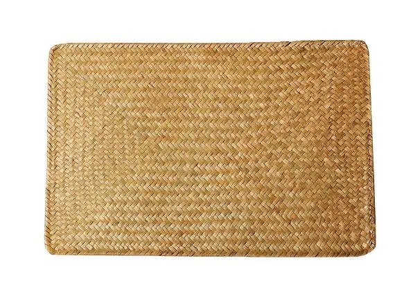 Dining Table Placemat Table Mat Bamboo Rectangular Placemat Anti-skid Bamboo Woven Place Mat for Home