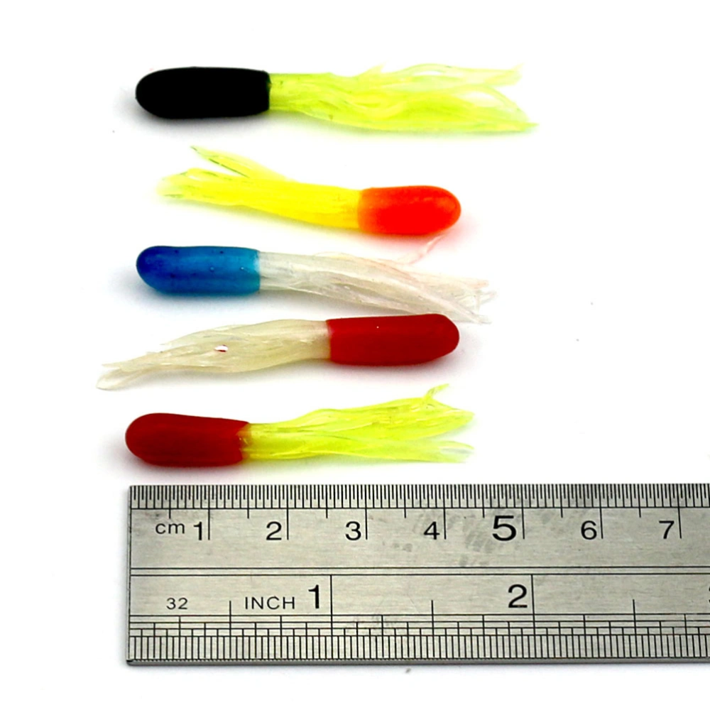 50g/Pack Hollow Tube Insect Road Baits Simulation Octopus Vivid Fishing Lure Baits Outdoor Artificial Fishing Gears (Random Color)