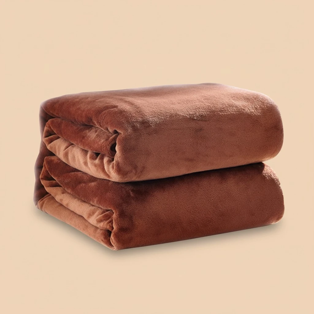 Gorgeous Flannel Fleece Pet Blanket Cozy Towel Solid Color Pet Blanket(Coffee)