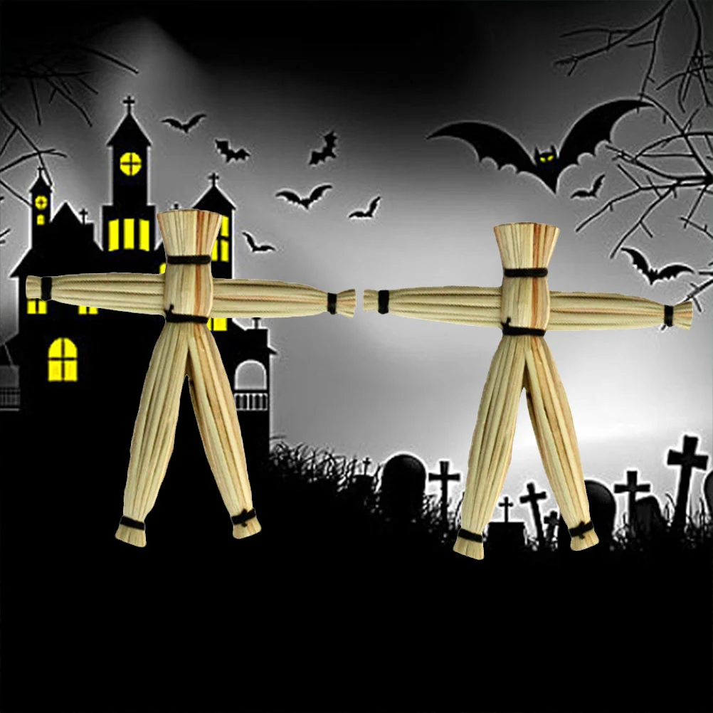 2pcs Voodoo Doll Close-up Psychokinesis Tricks Funny Scarecrow Toy