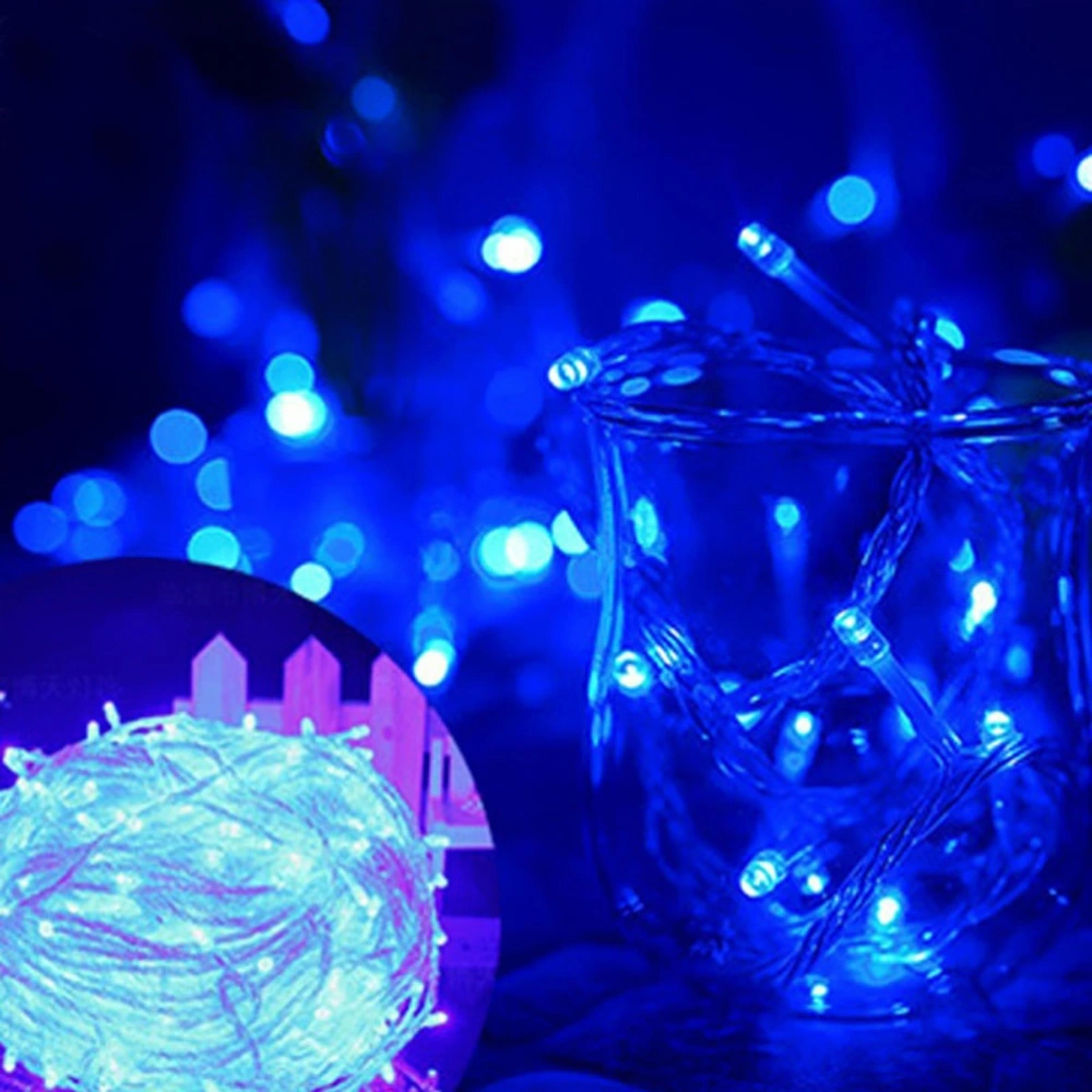 10m 100 LED String Lights Outdoor Waterproof Fairy Light Copper Wire Lights for Christmas Wedding Birthday Party Decoration with EU-plug (Blue)