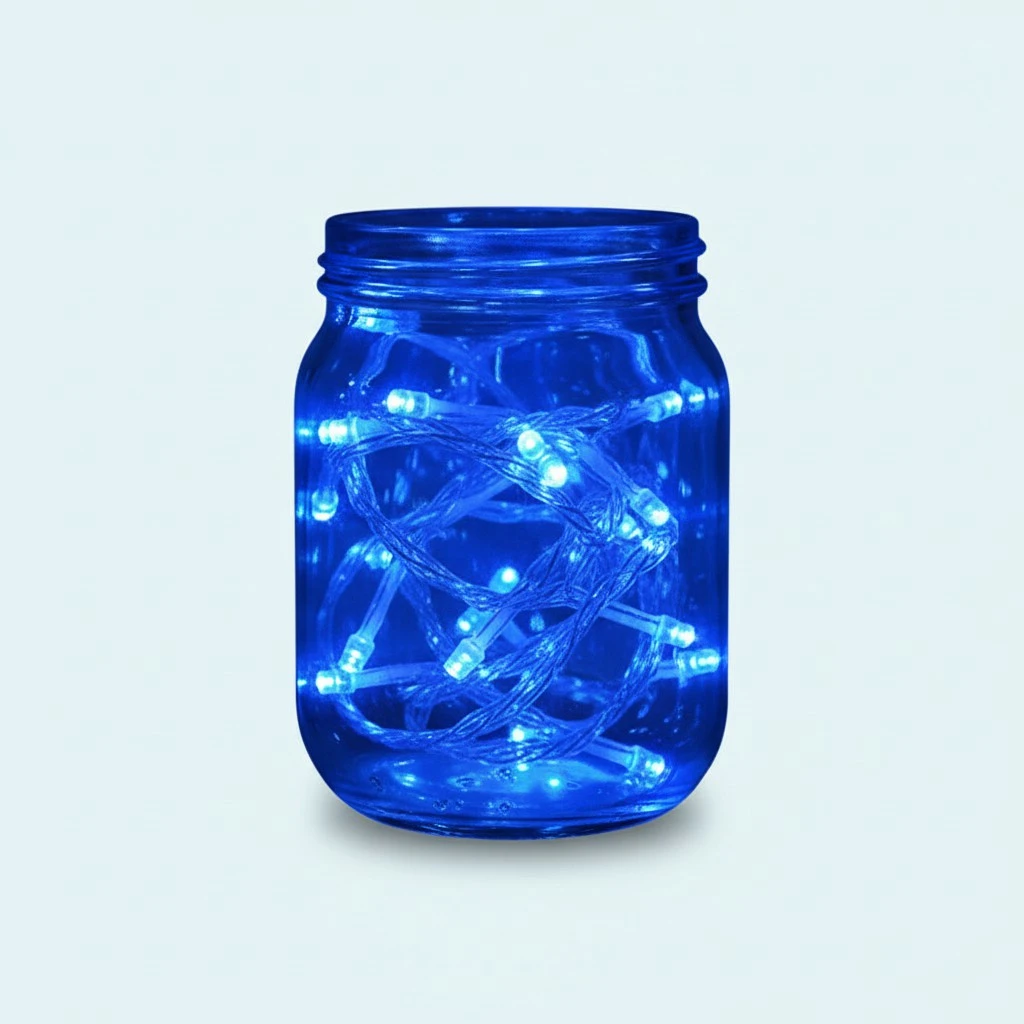 10m 100 LED String Lights Outdoor Waterproof Fairy Light Copper Wire Lights for Christmas Wedding Birthday Party Decoration with EU-plug (Blue)