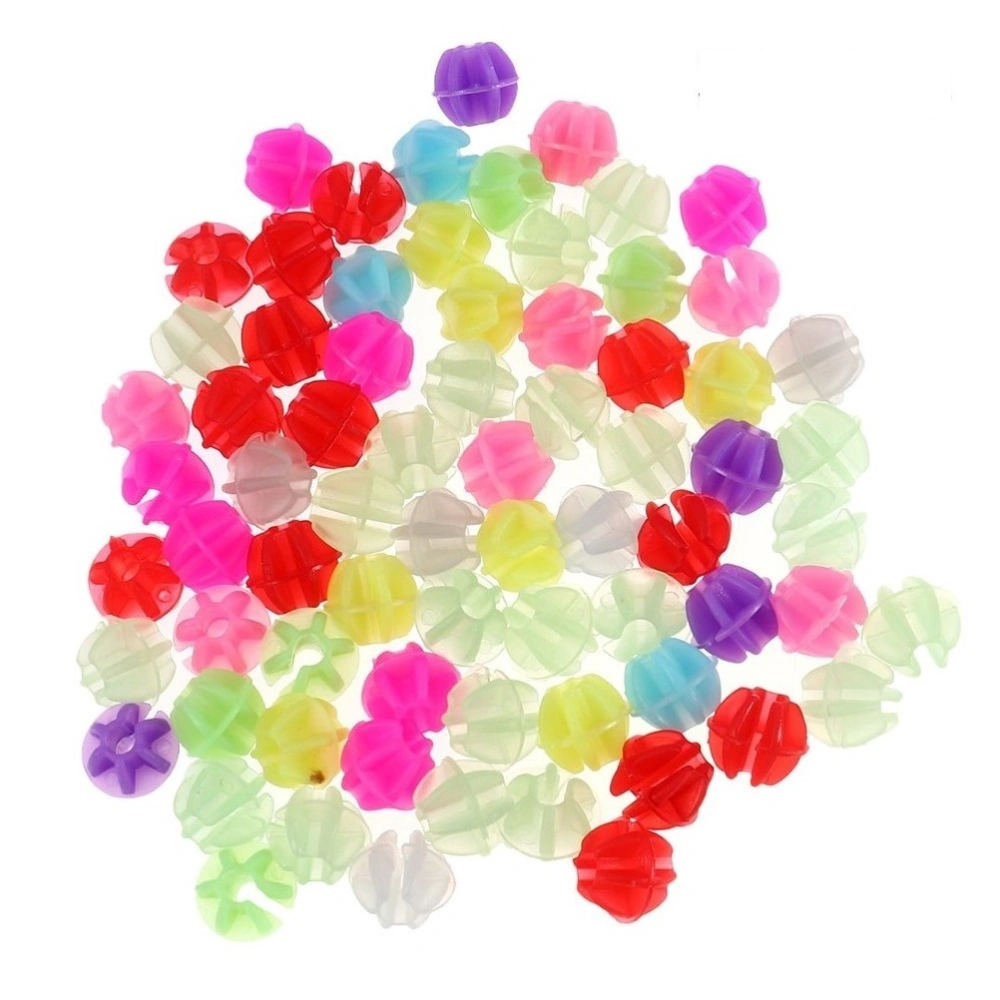 36 Pcs Luminous Round Wheel Spoke Colorful Beads Bike Plastic Clip Spoke Beads Decorations