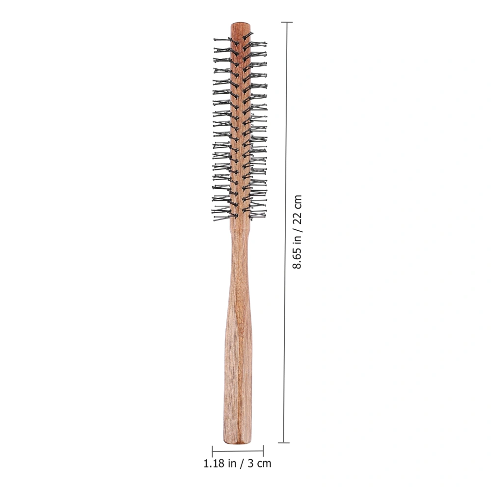 1Pc Hair Styling Cylinder Comb Wooden Curly Hair Comb Home Hairdressing Comb