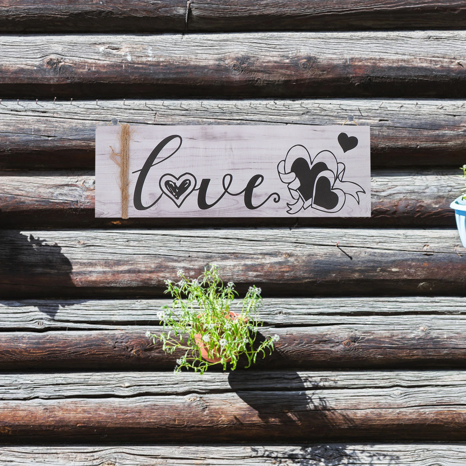 Wooden Hanging Signboard Romantic Rustic Wall Hanging Wooden Sign Home Decor