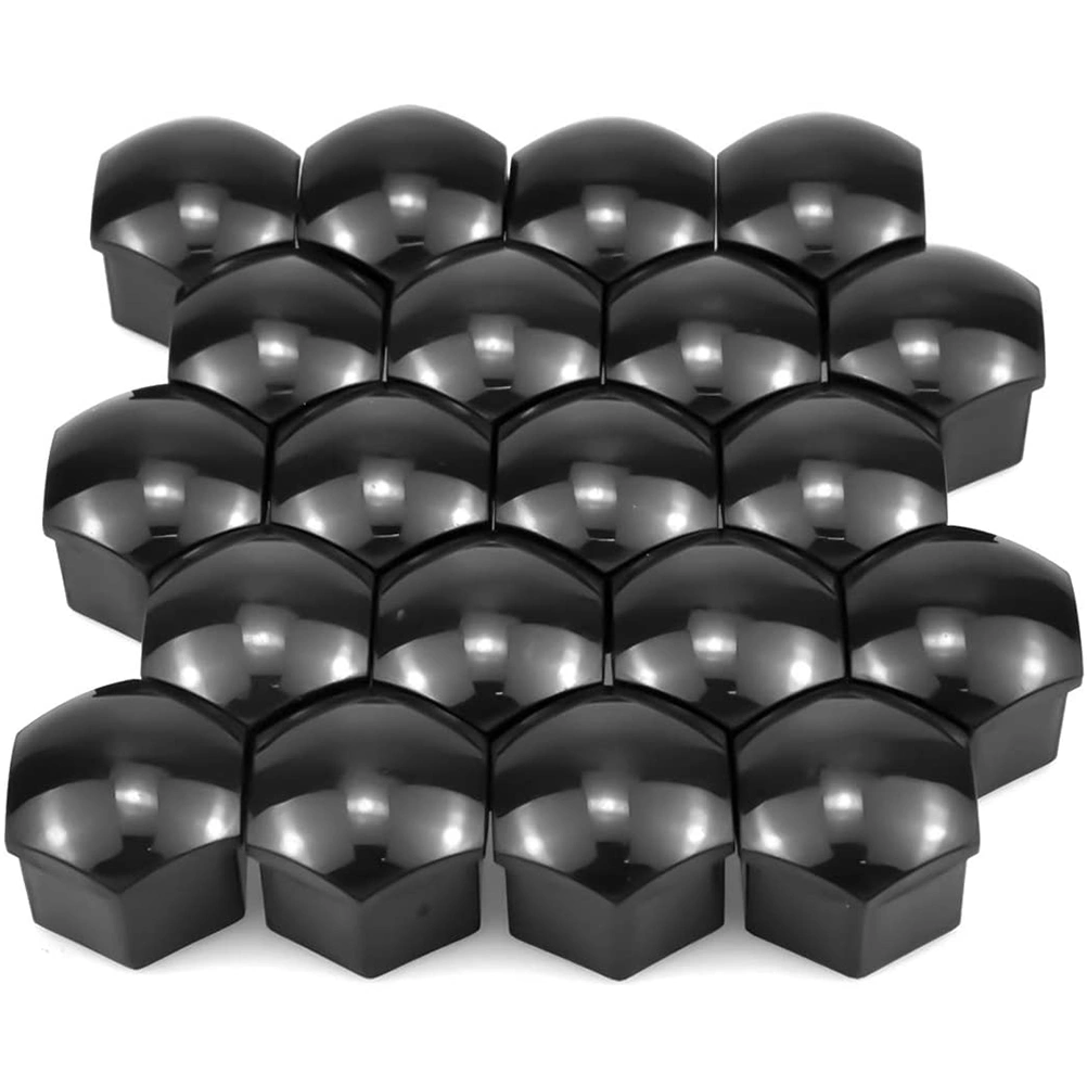 1Set of Screw Protection Cover Screw Decor Cover for Bike Car 40Pcs Hexagon Socket Points + 2Pcs Clips (Black)