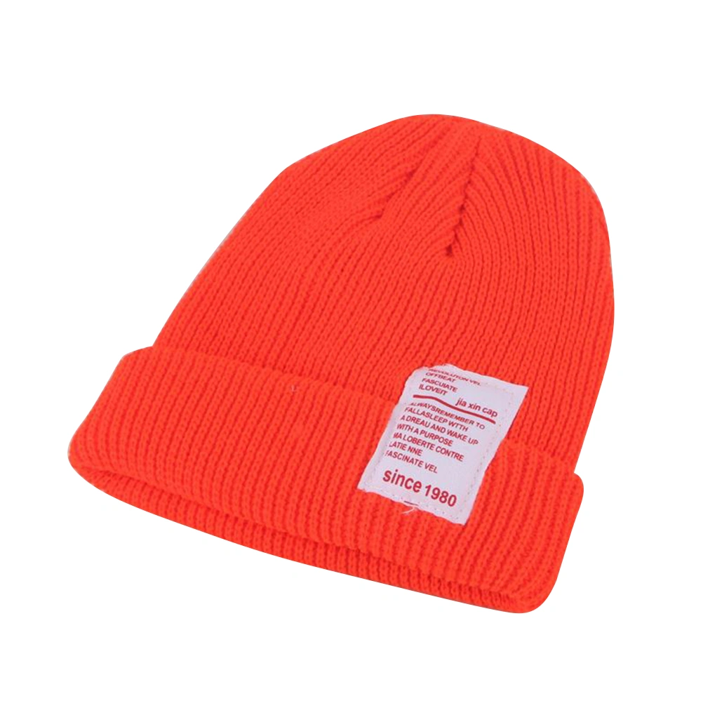Children Knitted Beanie Hat Kids Hat Knitted Infant Baby Spring Autumn Hat (Orange)