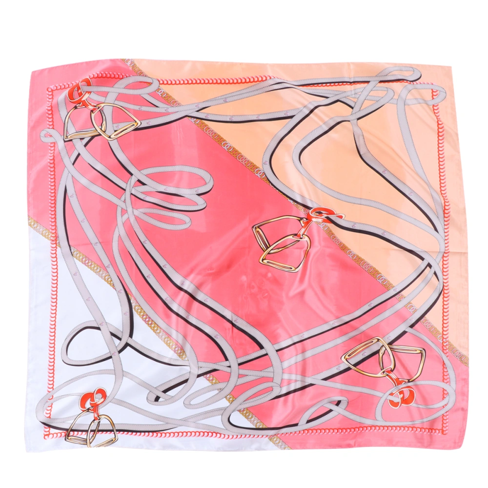 90CM Multipurpose Headscarf Silk Large Square Towel Fashion Scarf Female Shawl Silk Scarf Decorative Cool Towel