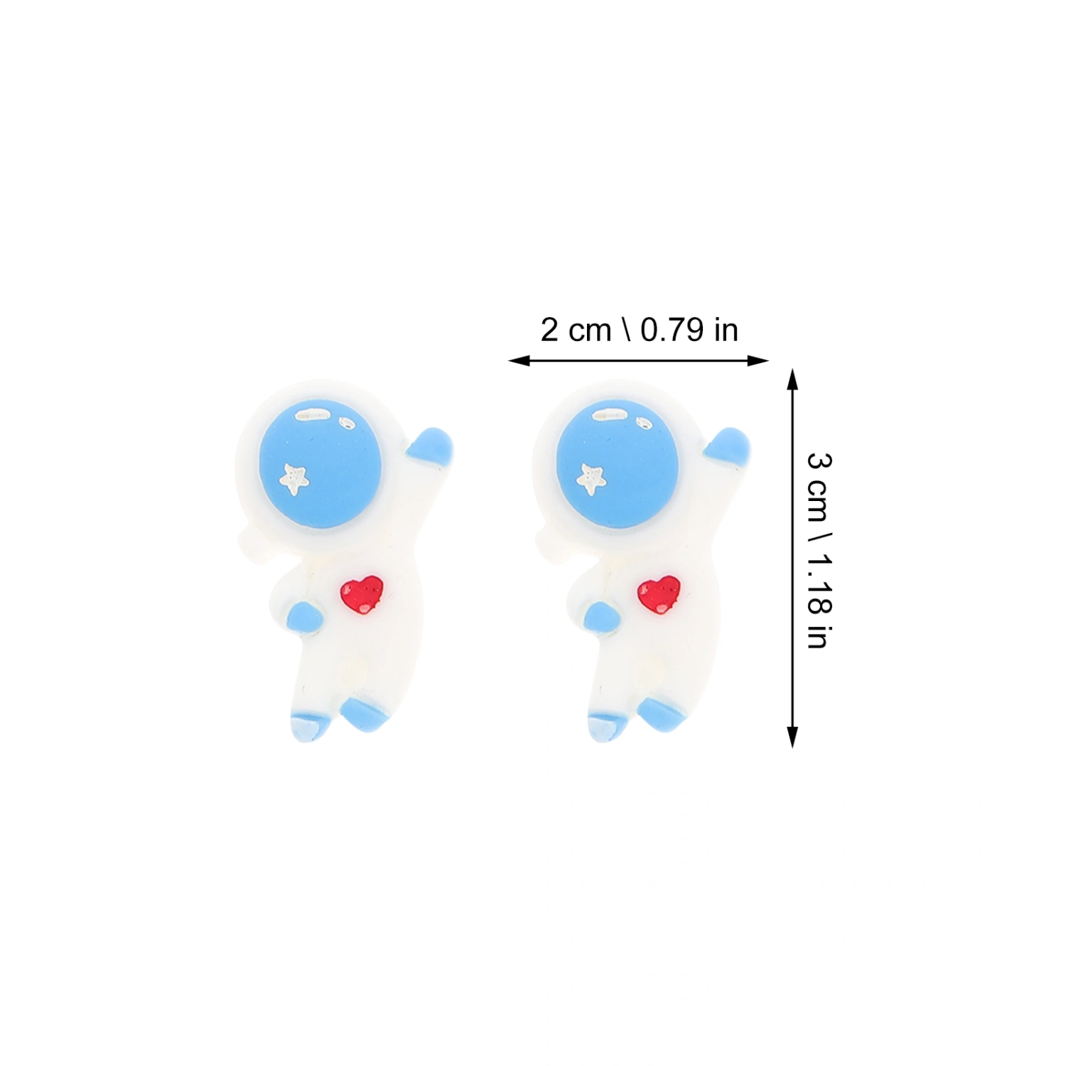 20Pcs Spaceman Shape DIY Accessories Phone Case Resin Adornment (Mixed Style)