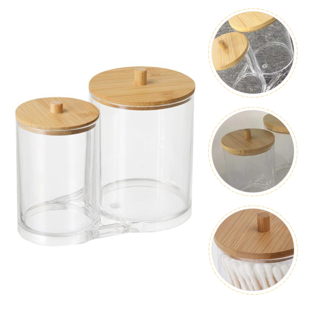 Portable Bamboo Lids​​​​​​​ Swab Organizer Bamboo Lids​​​​​​​ Swab Holder for Home