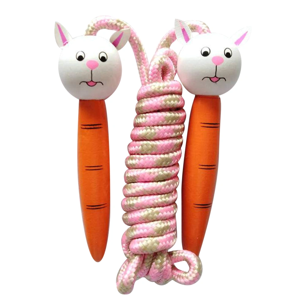 Kindergarten Jump Rope Adjustable Jumping Rope Students Rope Cartoon Skipping Rope (Rabbit, Rope Random Color)