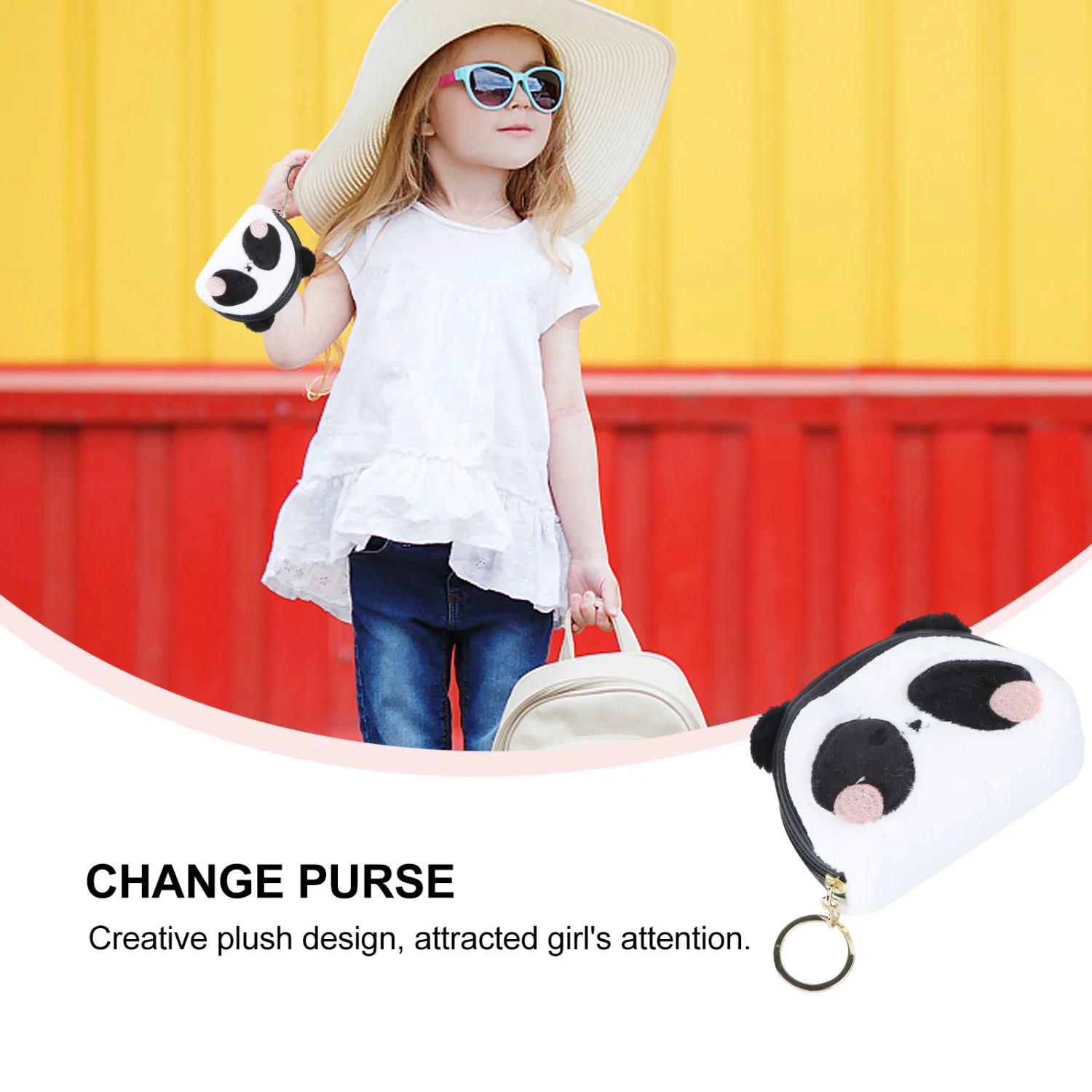 1Pc Lovely Change Purse Cartoon Wallet Plush Coin Purse Mini Storage Bag